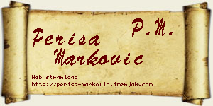 Periša Marković vizit kartica